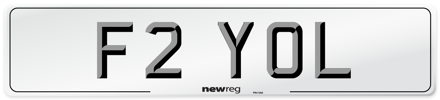 F2 YOL Number Plate from New Reg